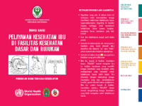 ebook: Buku saku Pelayanan Kesehatan Ibu Di Fasilitas Kesehatan Dakar & Rujukan