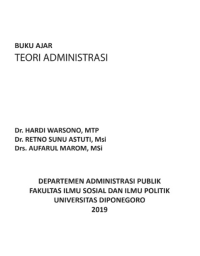 ebook: ARS Buku Ajar Teori Administrasi