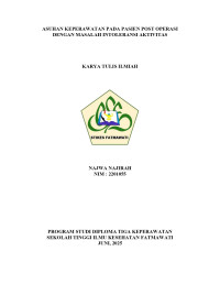 KTI KMB : Asuhan Keperawatan Pada Pasien Post Operasi Dengan Masalah Intoleransi Aktivitas