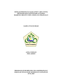 Image of KTI KMB : EDUKASI PERAWATAN KAKI (FOOT CARE) UNTUK MENINGKATKAN PENGETAHUAN PASIEN  DIABETES MELITUS TIPE 2 DI RUANG PERAWATAN