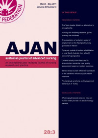 Image of Jurnal Internasional : AJAN ; Australian Journal of Advanced Nursing Vol.36 Issue.3
