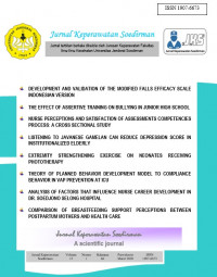 Image of Jurnal Nasional : Jurnal Keperawatan Soedirman Vol.15 No.1