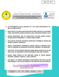 Image of Jurnal Nasional : Jurnal Keperawatan Soedirman Vol.15 No.3