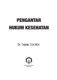 Image of Ebook ARS: Pengantar Hukum Kesehatan