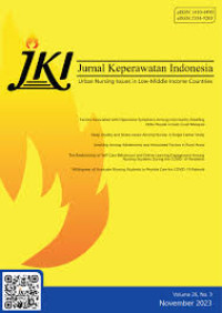 Image of Jurnal Nasional : Jurnal Keperawatan Indonesia Vol.26, No.3 November 2023