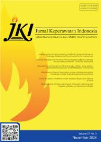 Image of Jurnal Nasional : Jurnal Keperawatan Indonesia Vol 27, No.3 November 2024