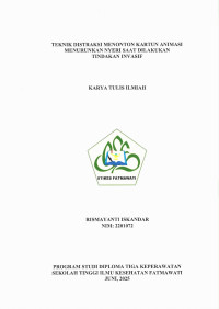 Image of KTI Anak : Teknik distraksi menonton kartun animasi menurunkan nyeri saat dilakukan tindakan invasif