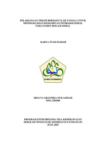 Image of KTI Jiwa : Pelaksanaan Terapi Bermain Ular Tangga untuk Meningkatkan Kemampuan Interaksi Sosial pada Pasien Isolasi Sosial